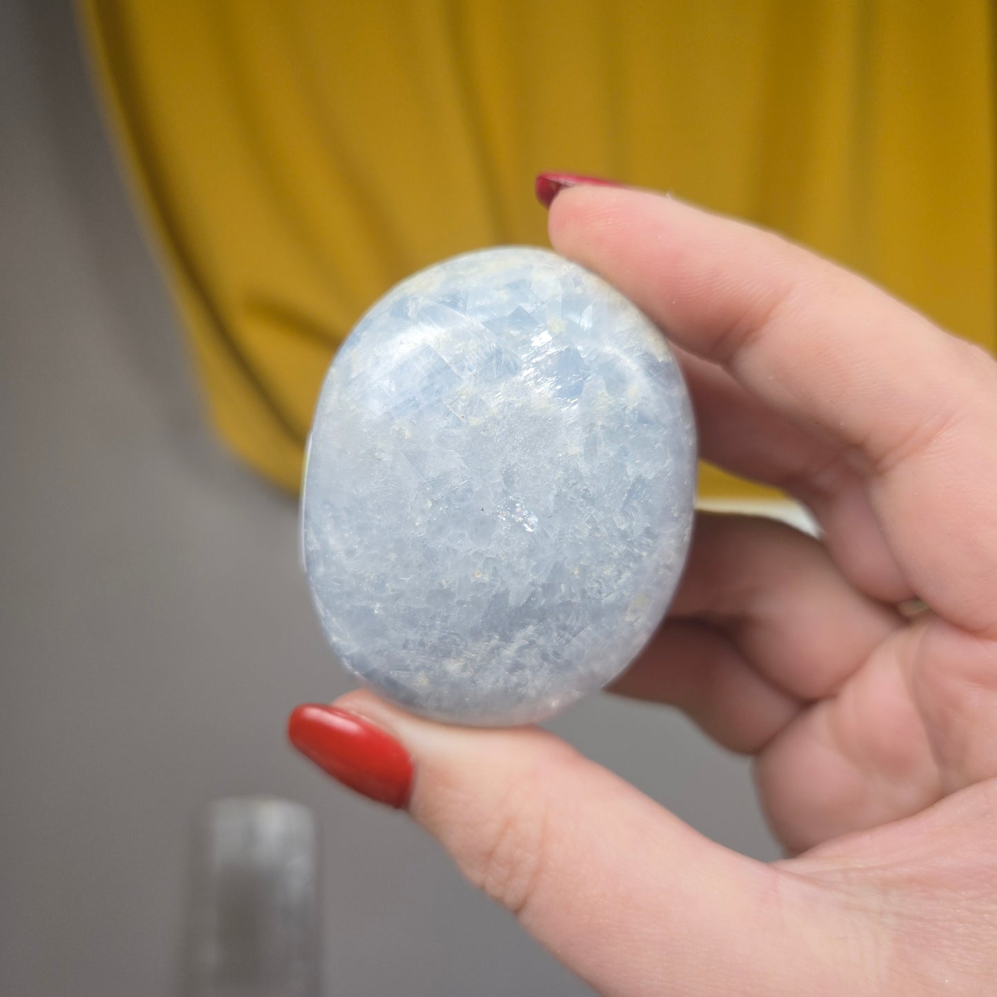 Blue Calcite palm stone