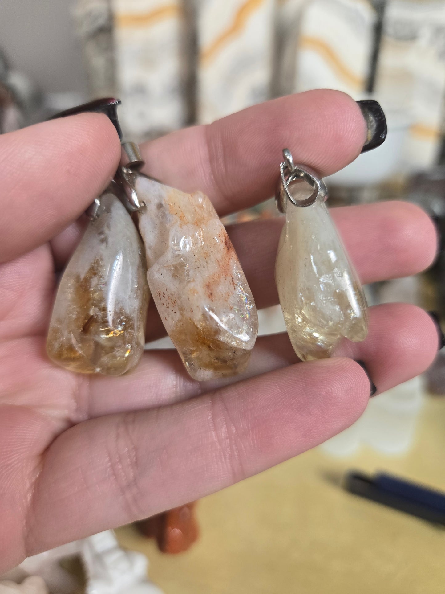 Heat treated Citrine pendant