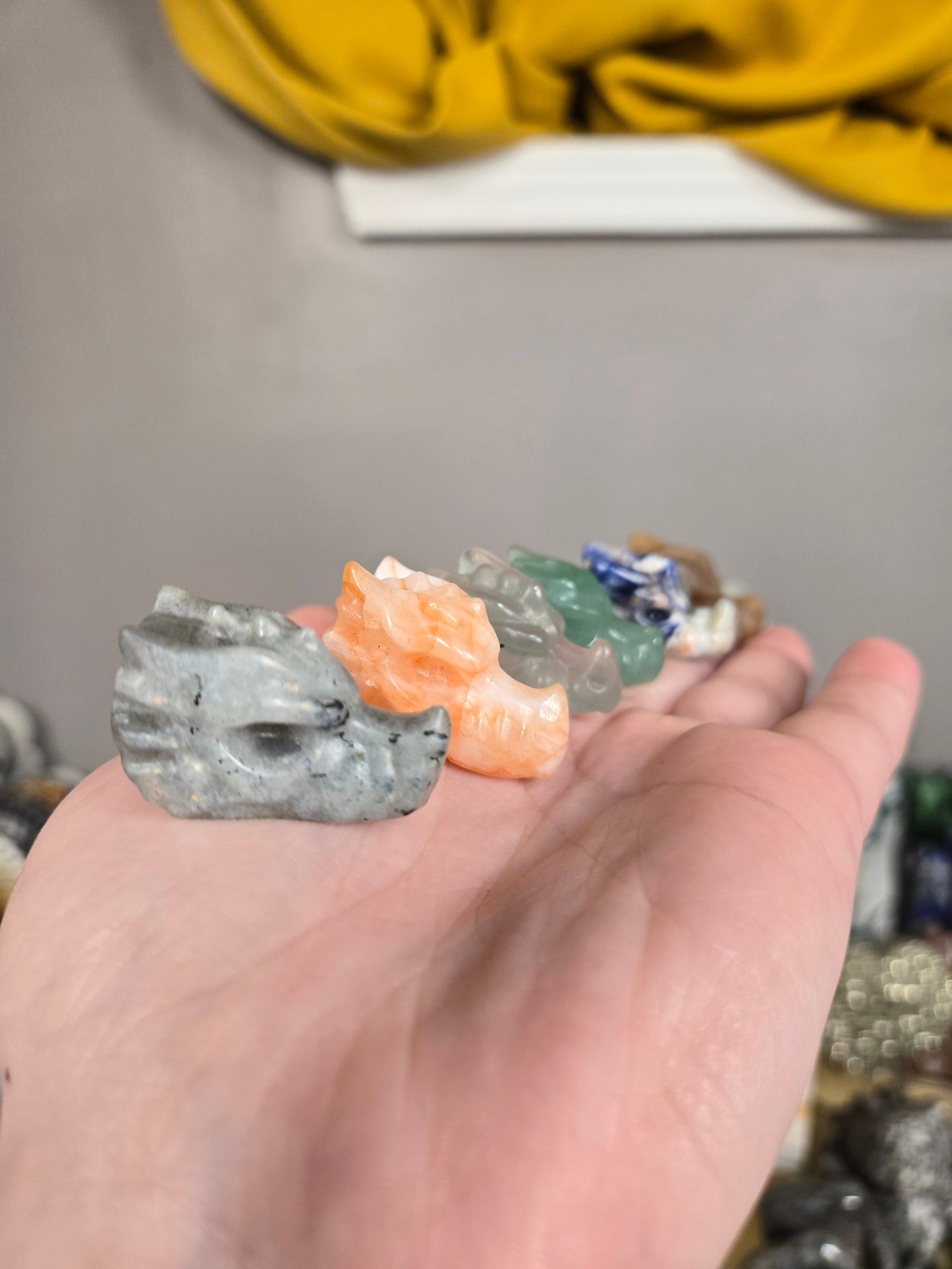 Dragon head carving small