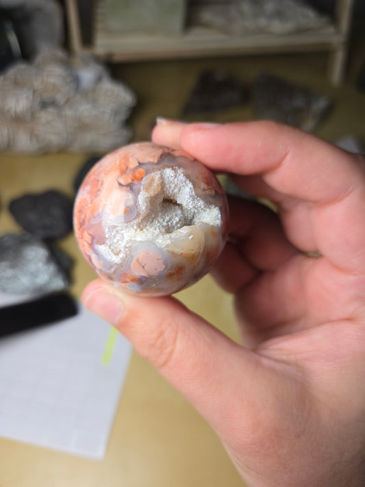 Cotton Candy Agate sphere