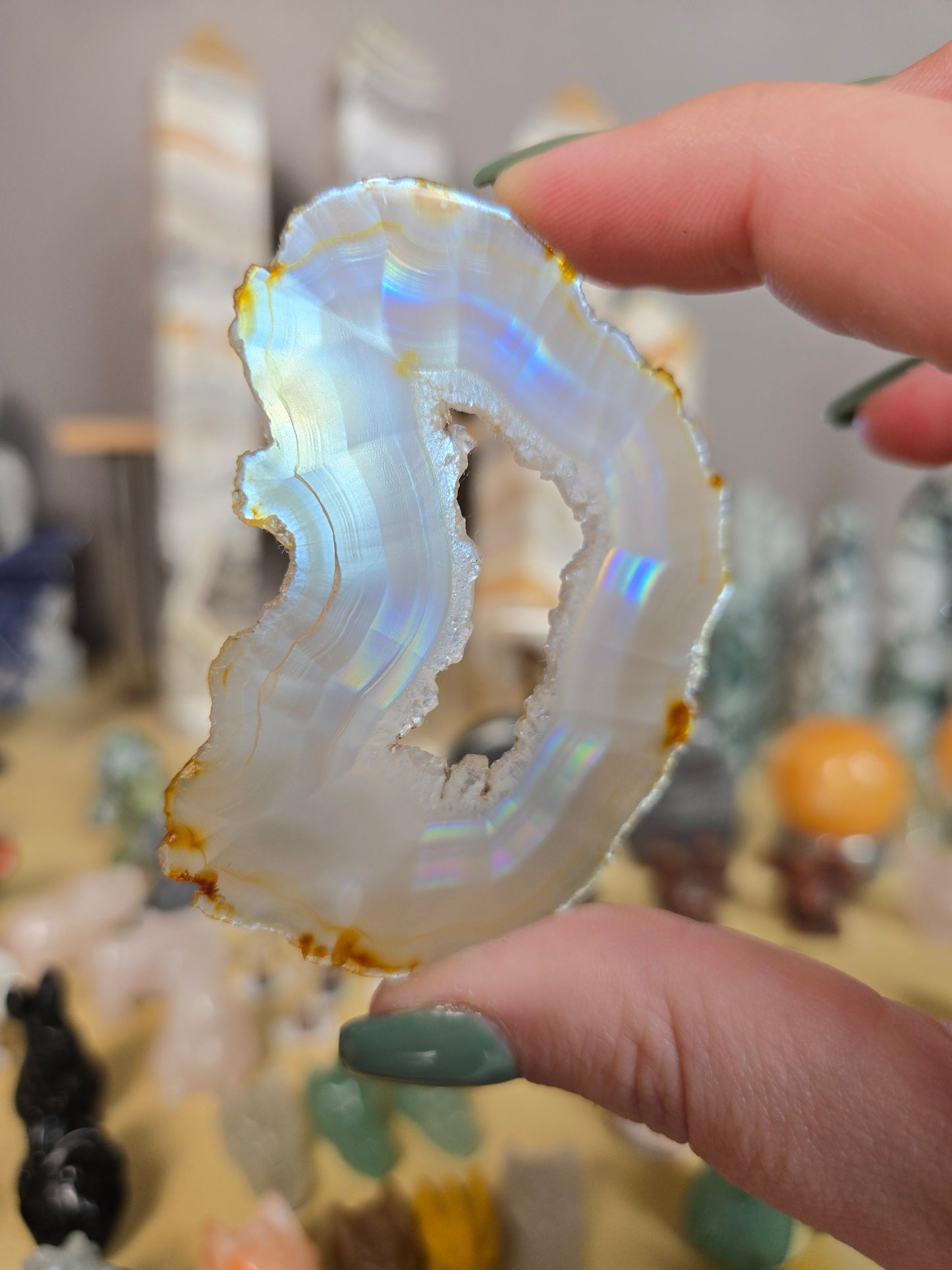 Iris Agate slices