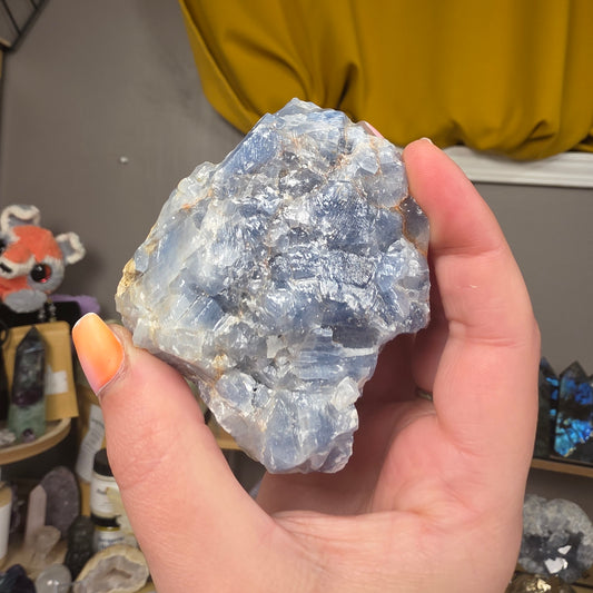 Blue Calcite raw specimen