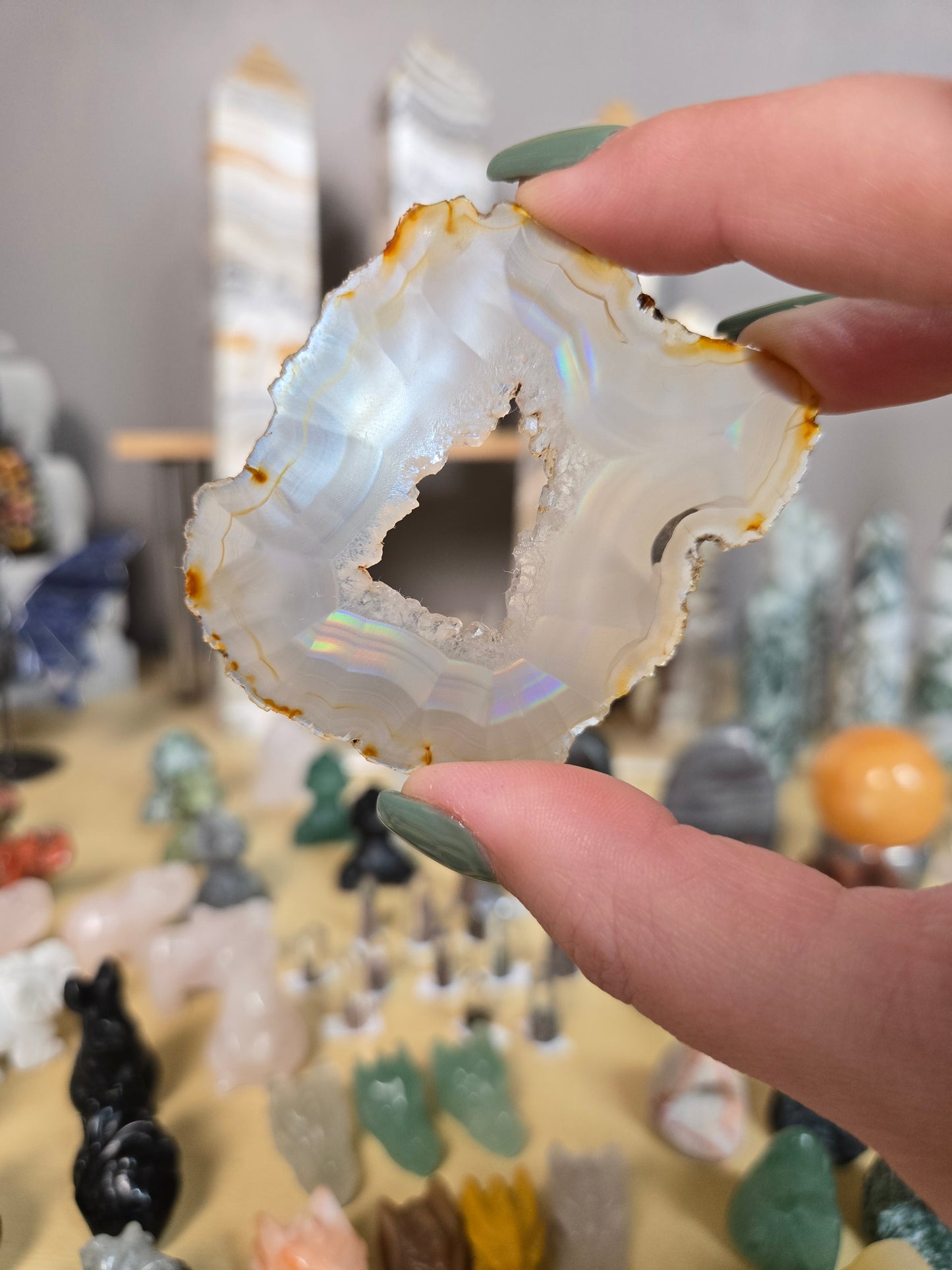 Iris Agate slices