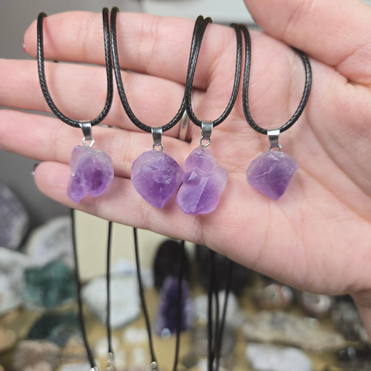 Amethyst cluster pendant