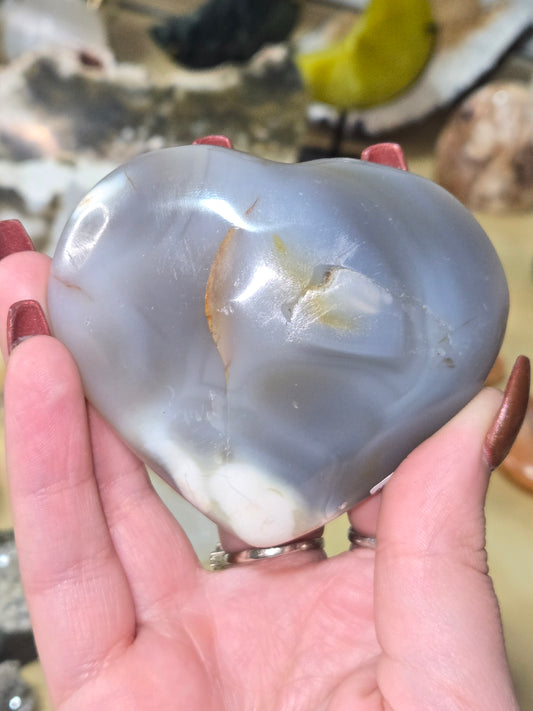 Orca Agate heart