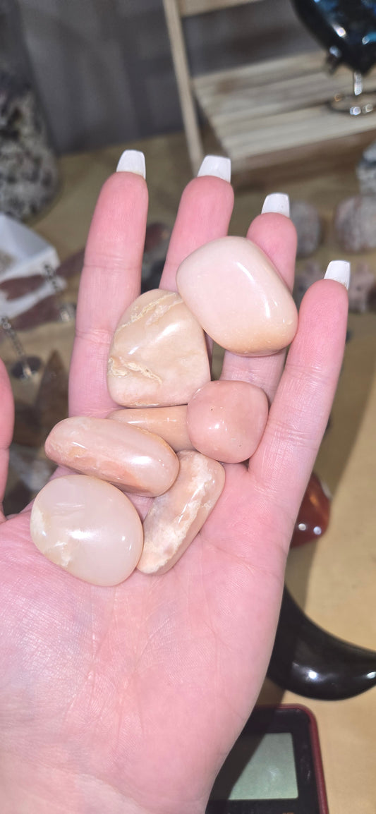 Peruvian Pink Opal tumbles